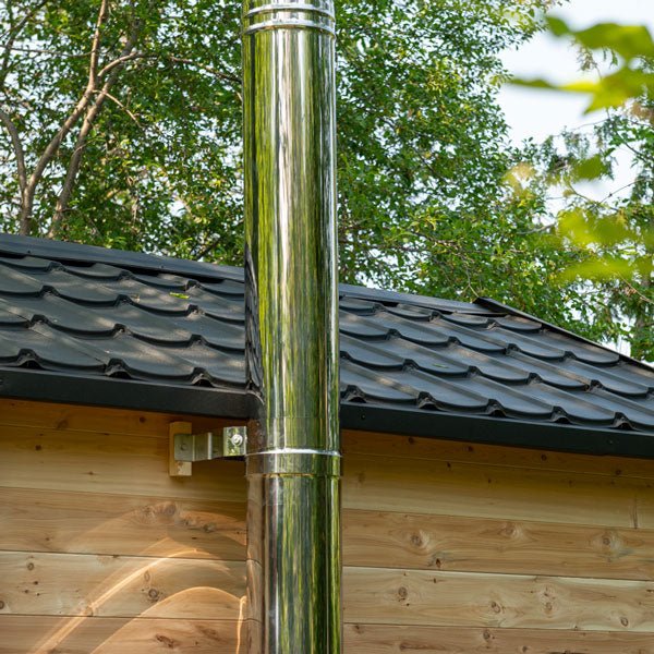 CT Georgian Cabin Sauna with Changeroom and Flat Floor Plate - Outdoor Elevate - LeisureCraft - Wood Burning Saunas