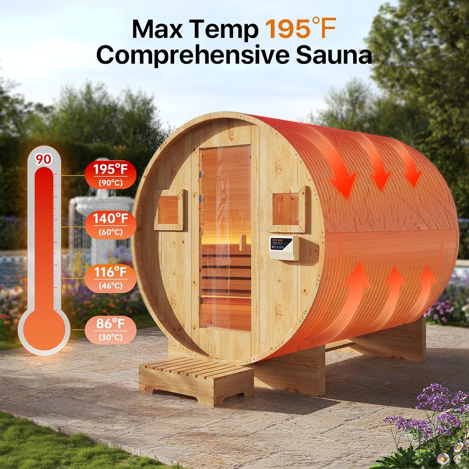 Outdoor Traditional Barrel Sauna