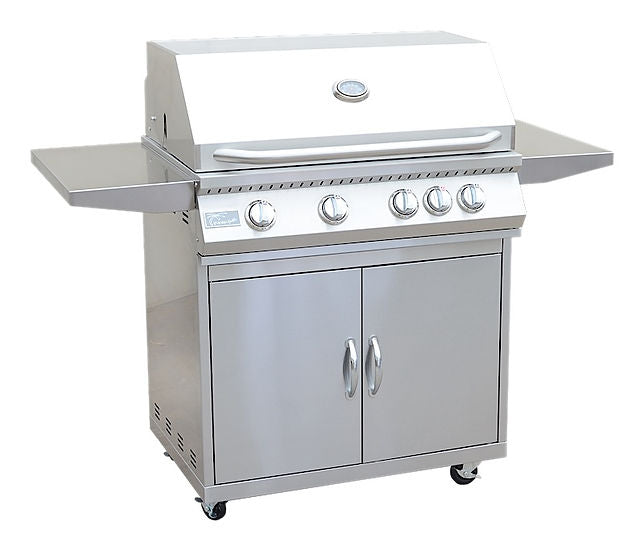 KoKoMo 32" 4-Burner Cart BBQ Grill with Locking Casters