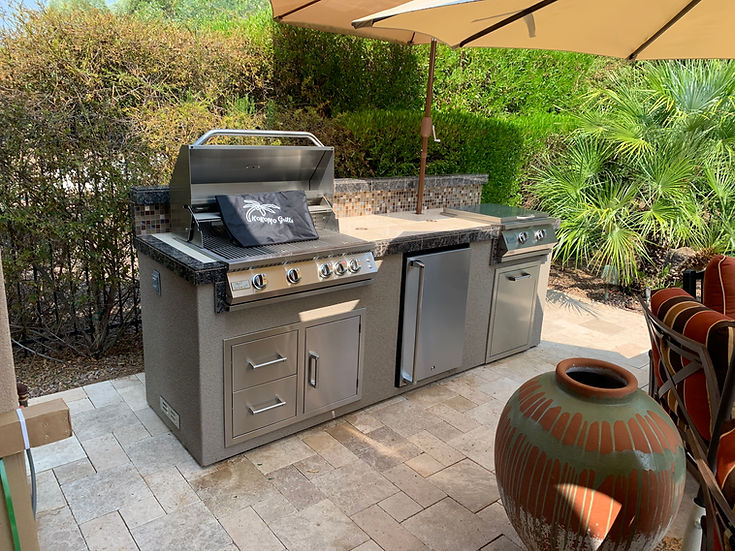 5-Burner Griddle Combo with Drawer & Fridge