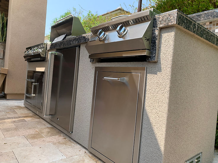 5-Burner Griddle Combo with Drawer & Fridge