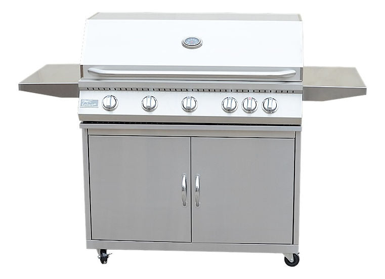 KoKoMo 40" 5-Burner Cart BBQ Grill with Locking Casters