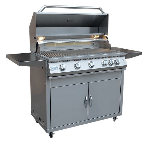 5 - Burner Professional Cart BBQ Grill with Lights - Outdoor Elevate - Kokomo Grills - Grill with Cart