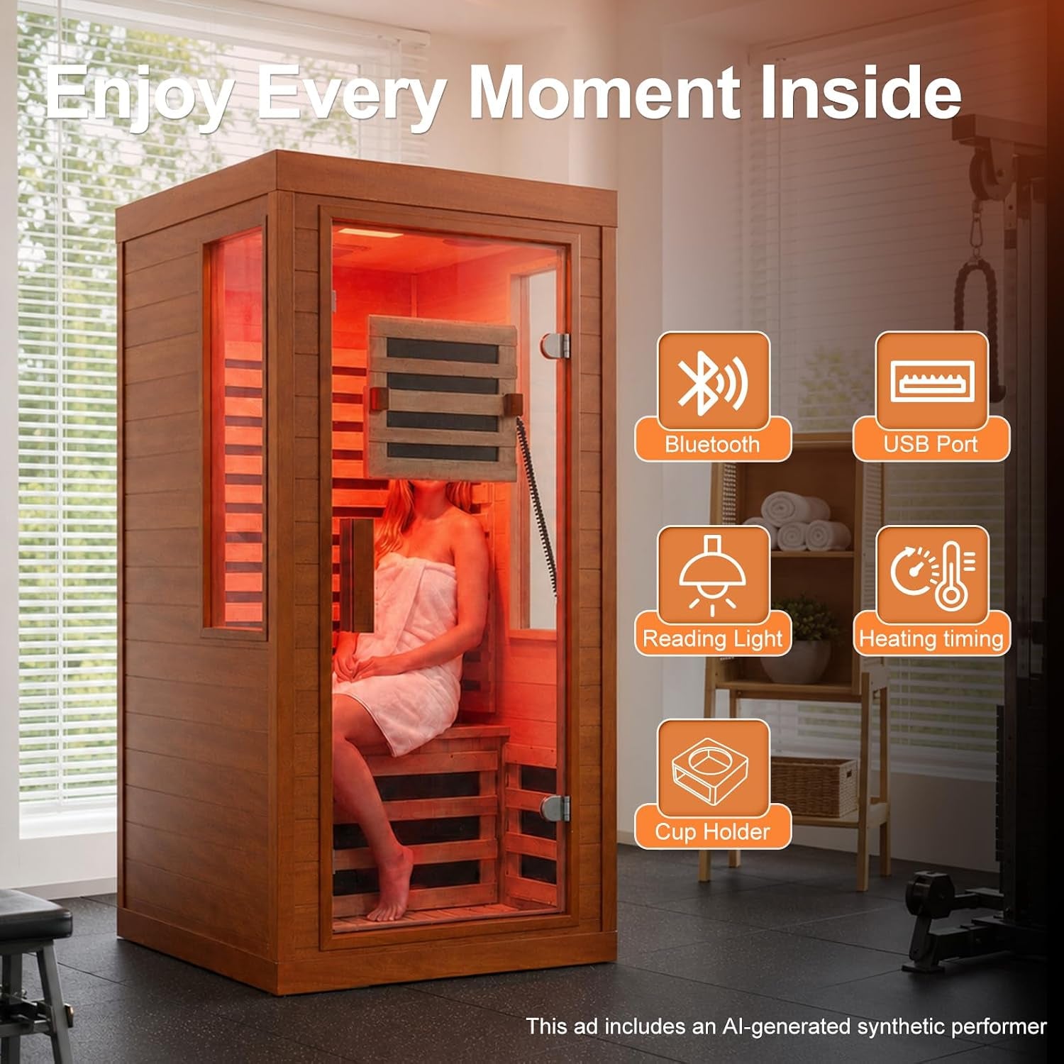 Infrared Sauna with Fda-Certified Red Light Therapy 660Nm & 850Nm