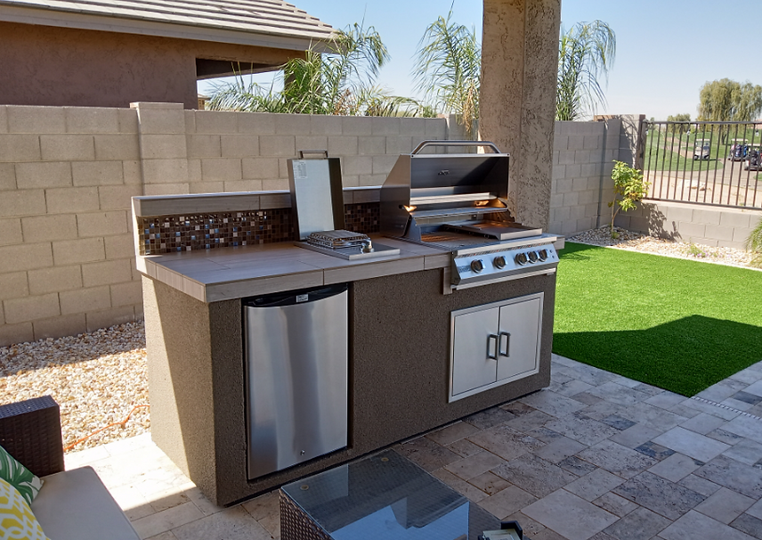 Bali 7'6" BBQ Island with Backsplash