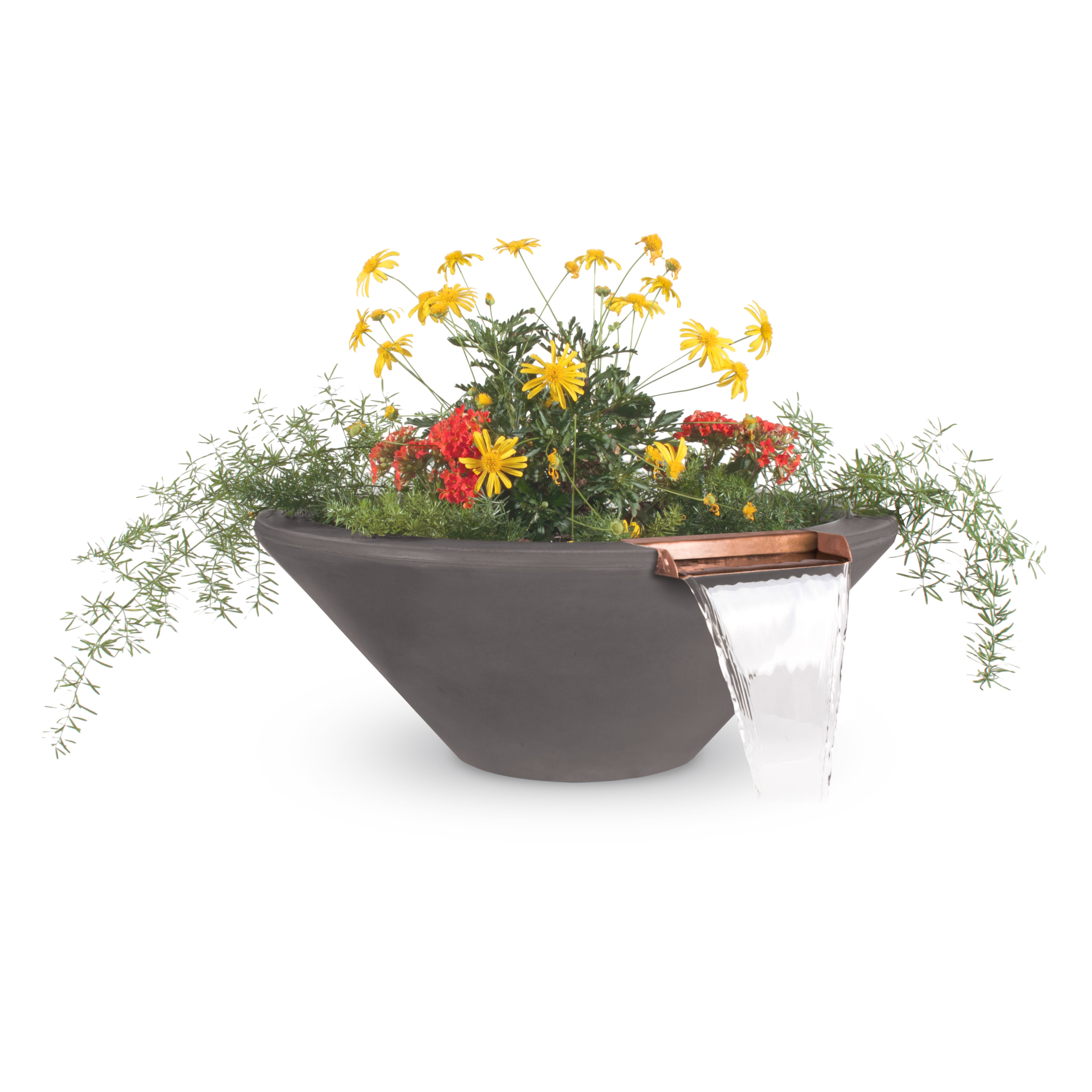 Outdoor Plus Round Cazo Planter & Water Bowl - GFRC Concrete