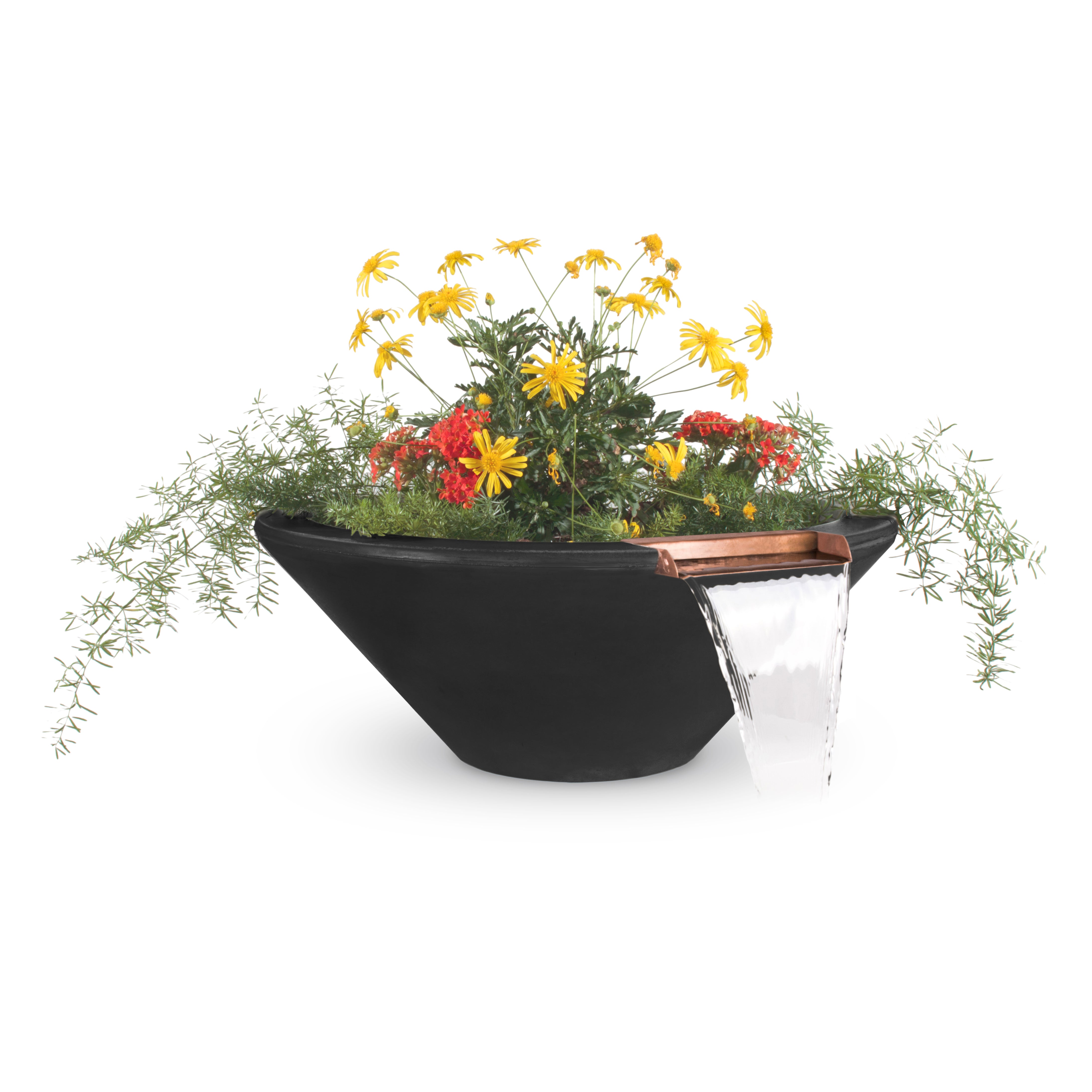 Outdoor Plus Round Cazo Planter & Water Bowl - GFRC Concrete