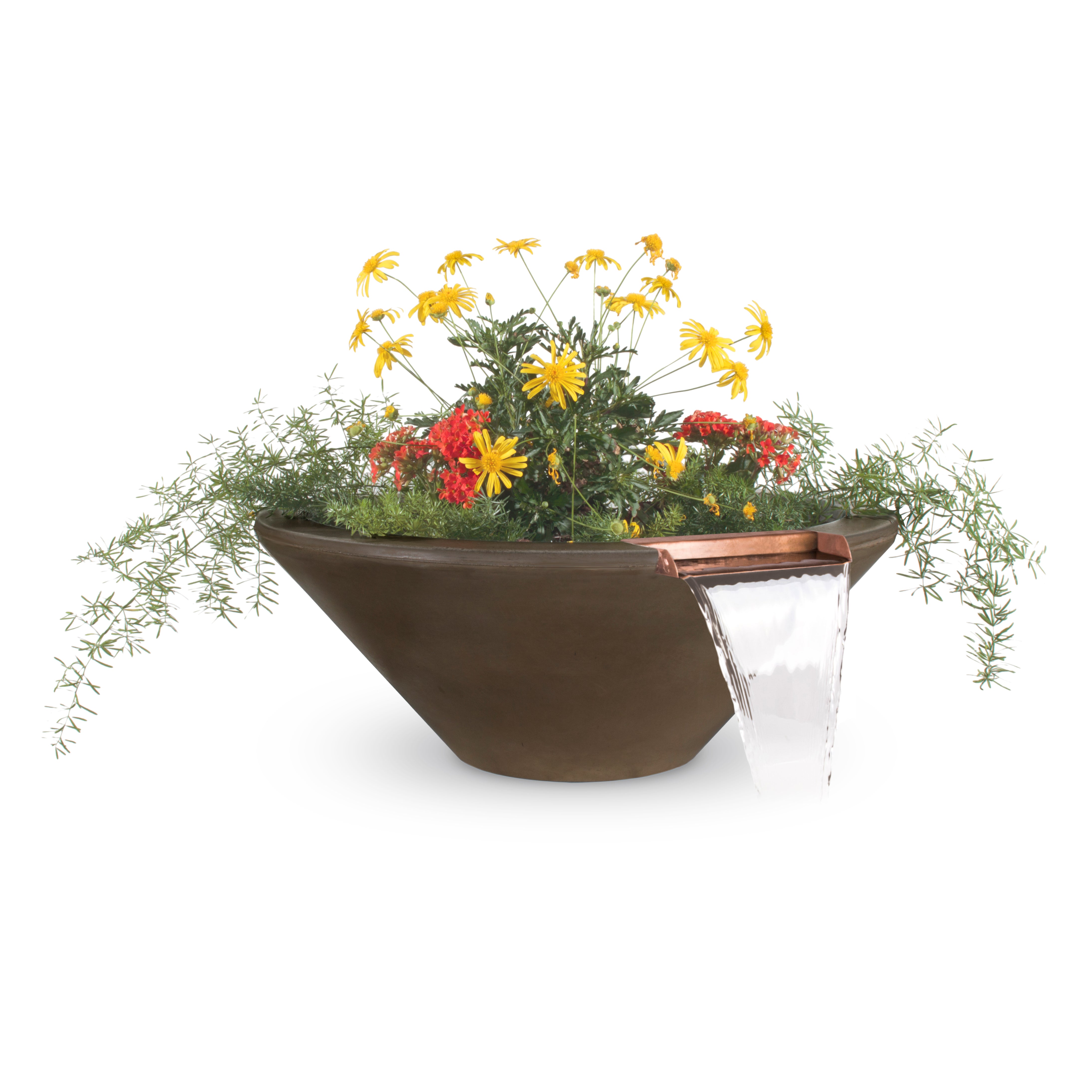 Outdoor Plus Round Cazo Planter & Water Bowl - GFRC Concrete