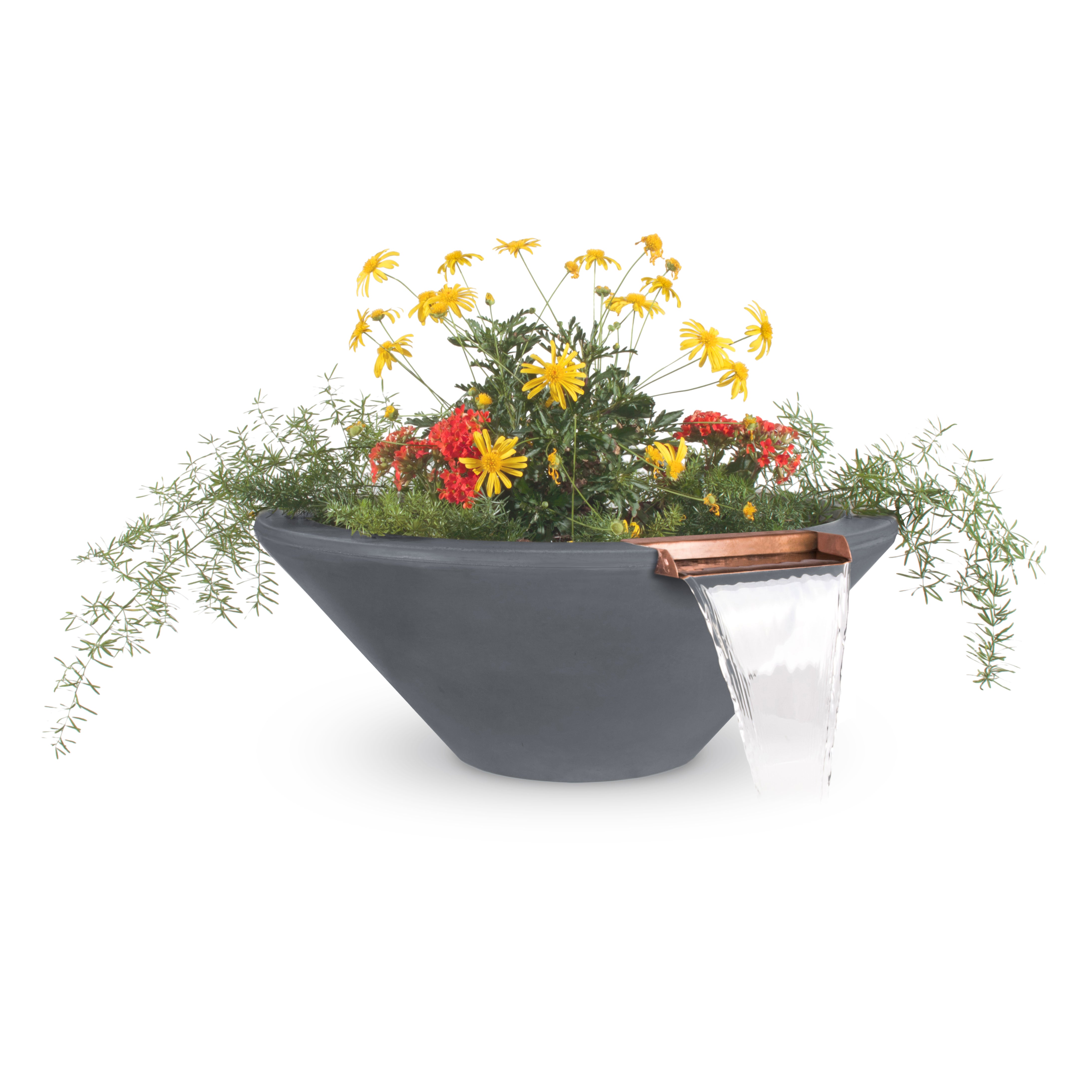 Outdoor Plus Round Cazo Planter & Water Bowl - GFRC Concrete