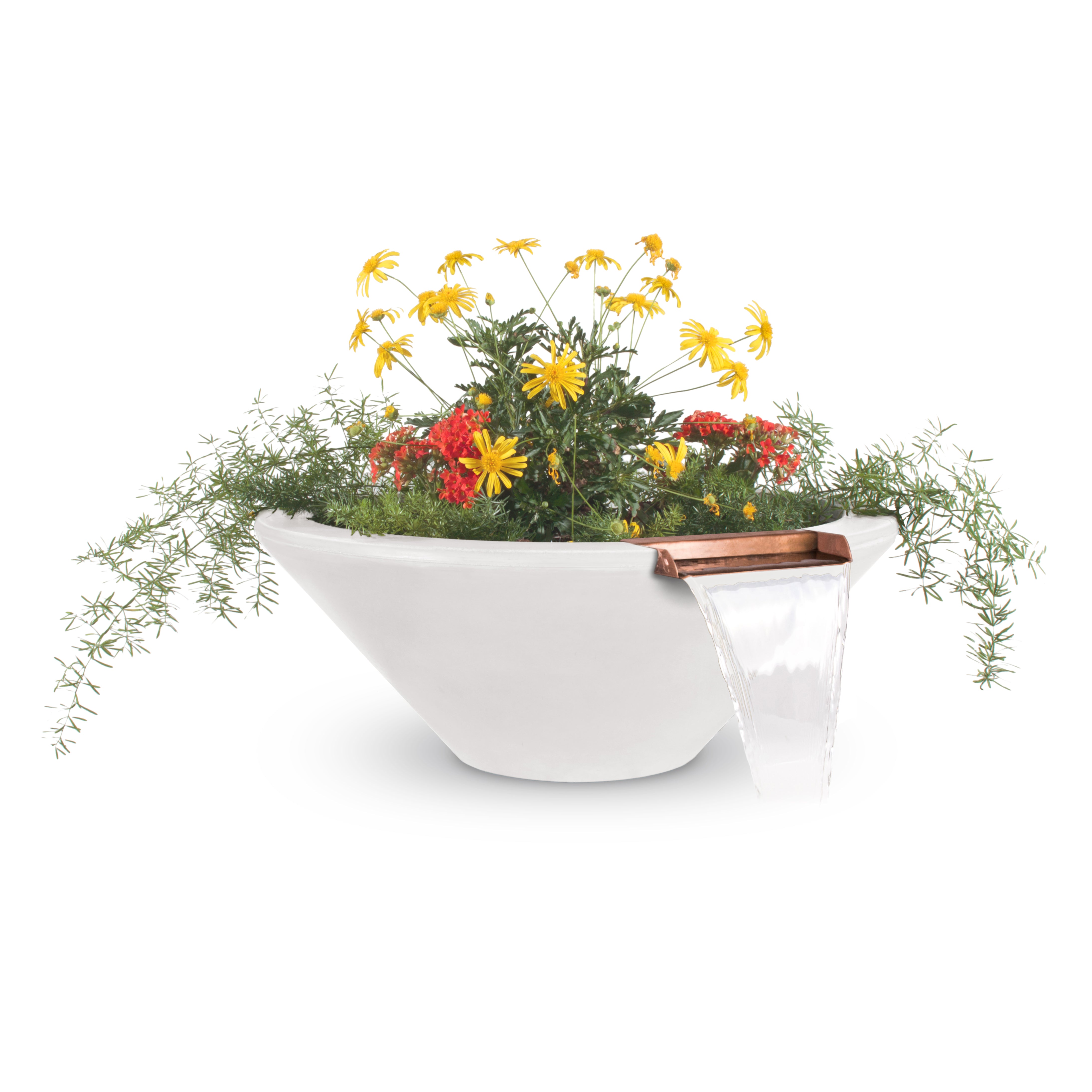 Outdoor Plus Round Cazo Planter & Water Bowl - GFRC Concrete