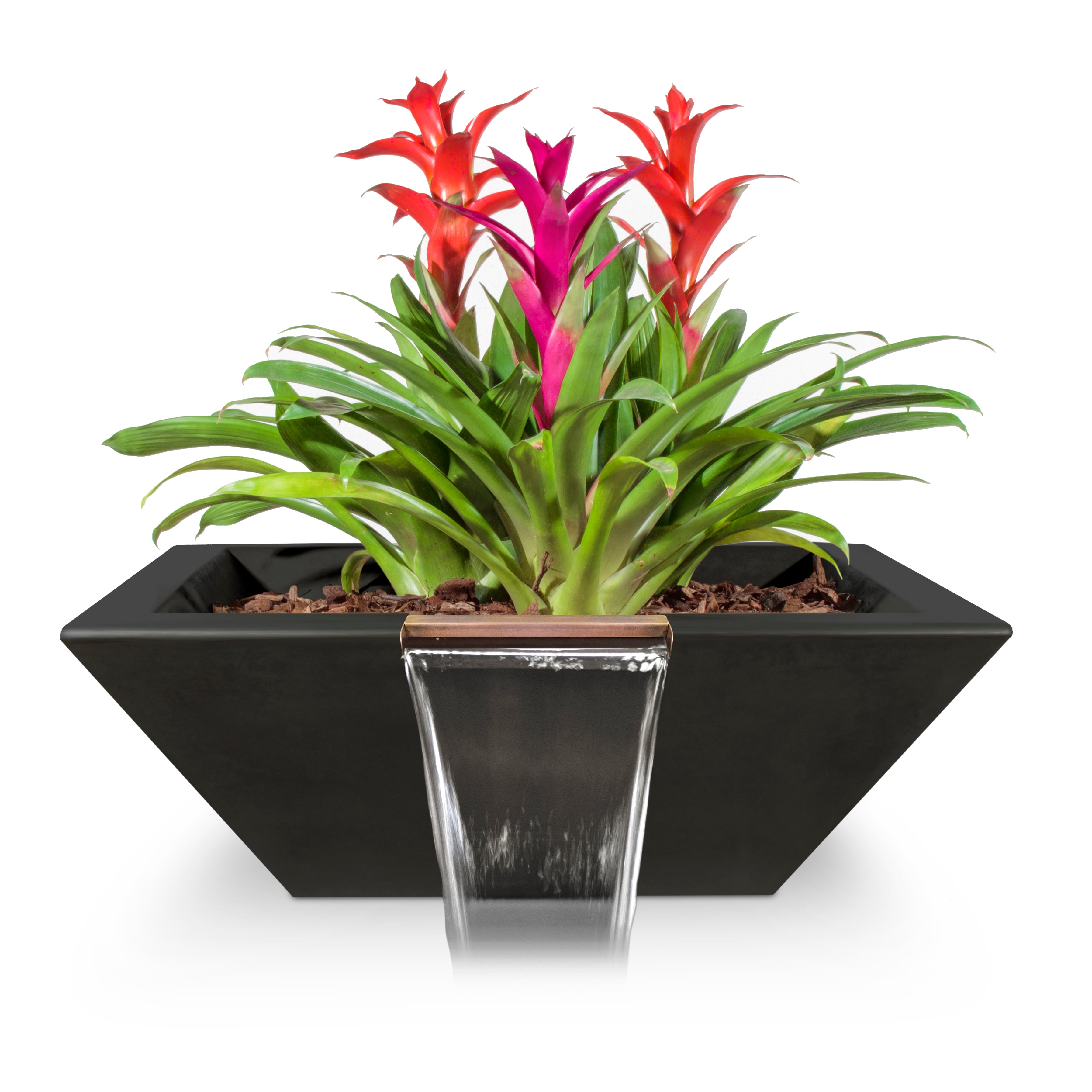 Outdoor Plus Square Maya Planter & Water Bowl - GFRC Concrete