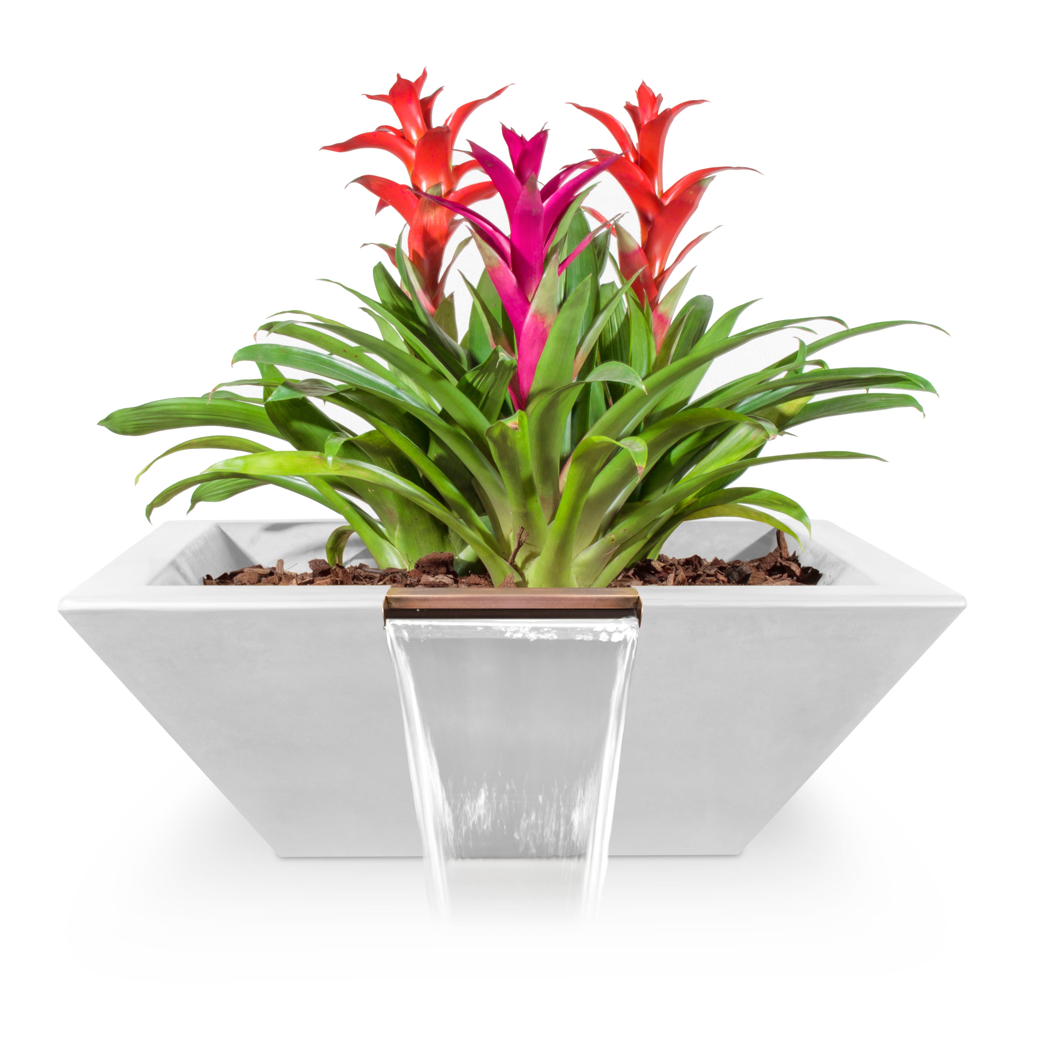 Outdoor Plus Square Maya Planter & Water Bowl - GFRC Concrete