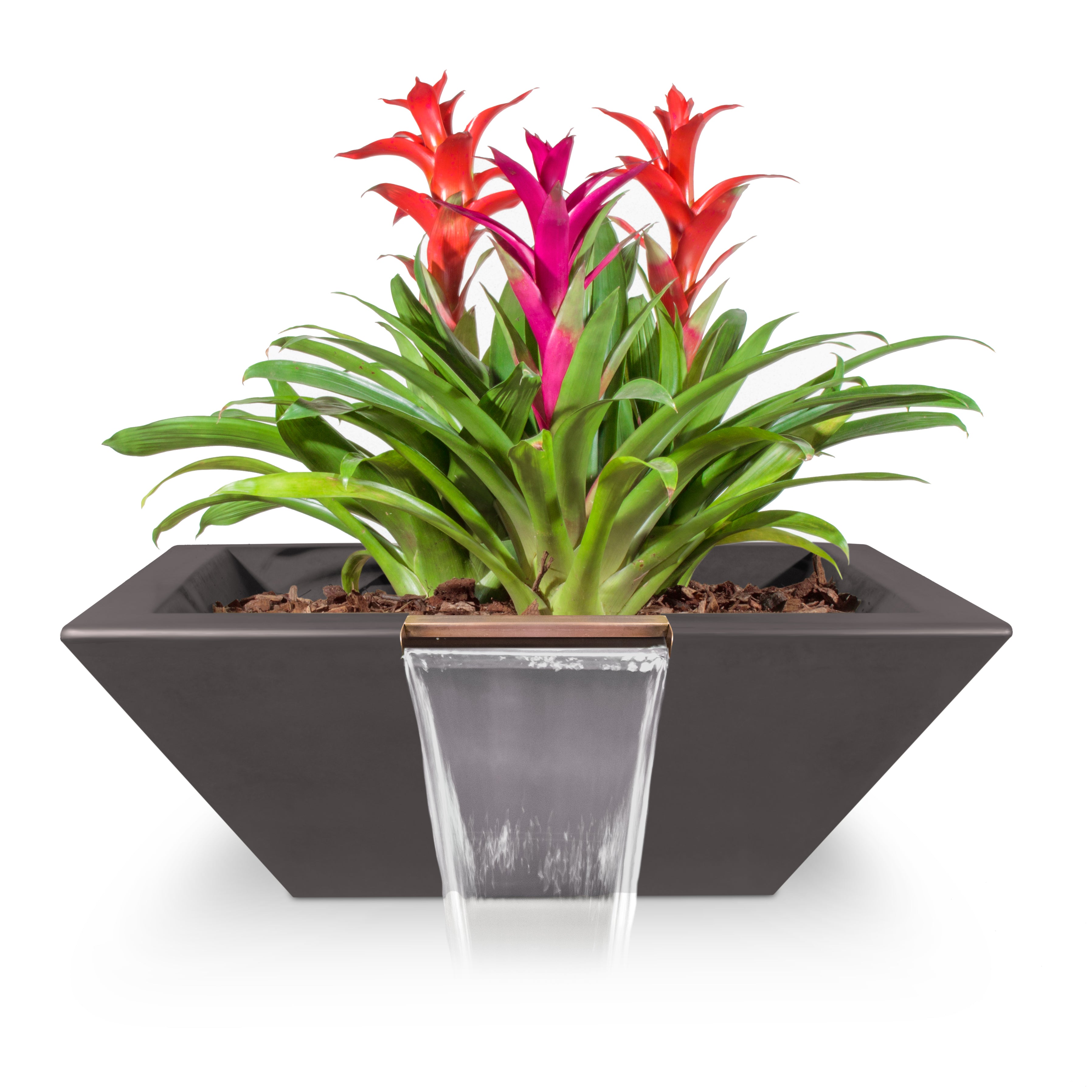 Outdoor Plus Square Maya Planter & Water Bowl - GFRC Concrete