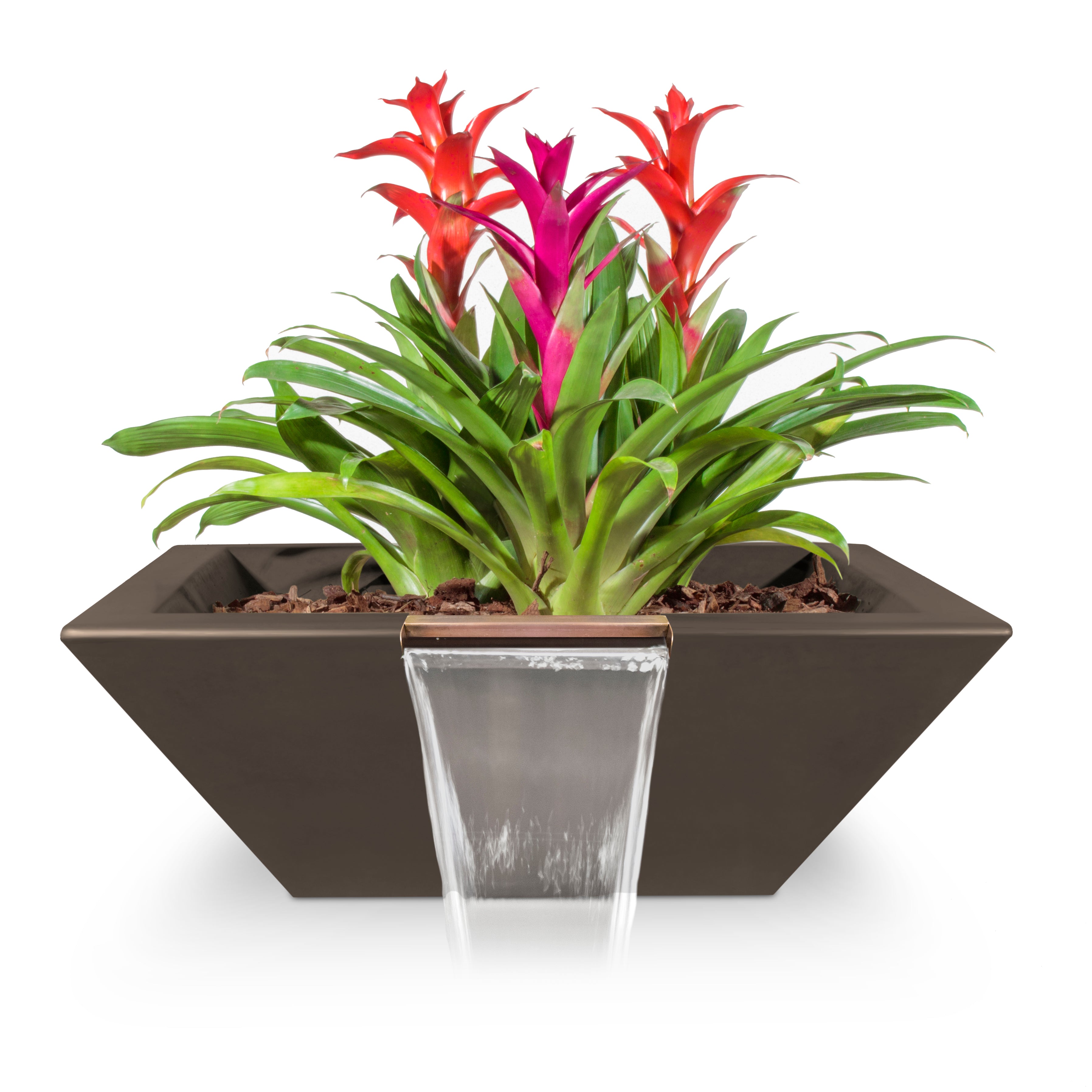 Outdoor Plus Square Maya Planter & Water Bowl - GFRC Concrete