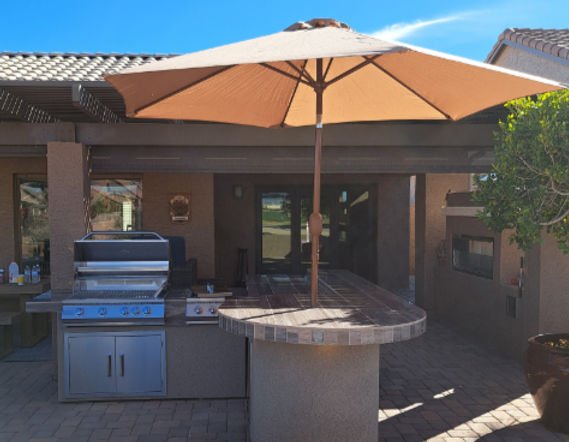 Aruba BBQ Island with Built - In Grill, Side Burner & Refrigerator - Outdoor Elevate - Kokomo Grills - BBQ Island