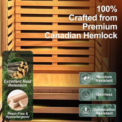 Infrared Sauna with Fda-Certified Red Light Therapy 660Nm & 850Nm