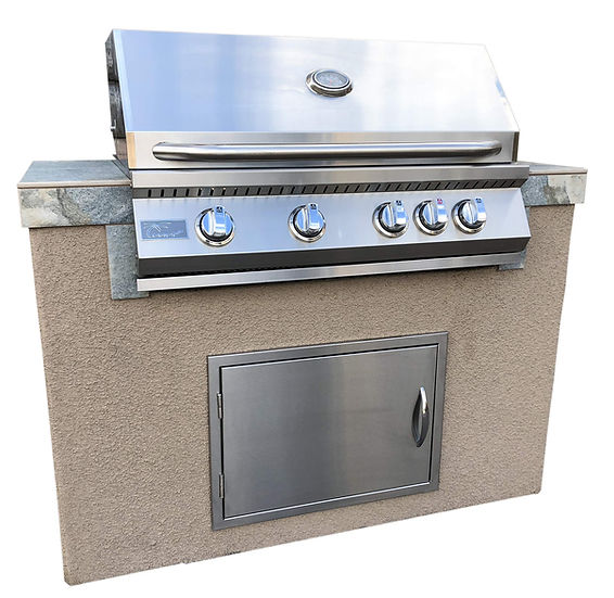 Panama 4' BBQ Island with 4-Burner Grill