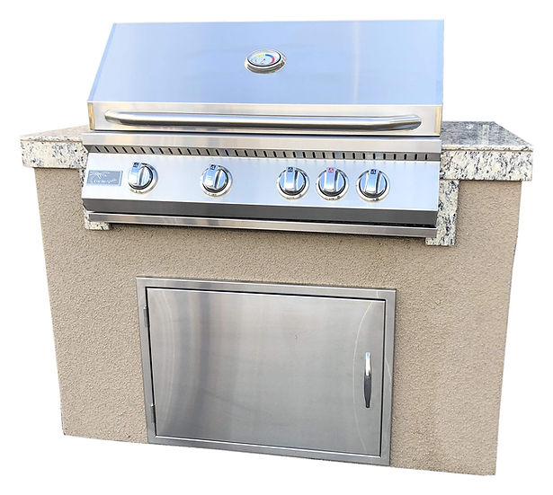 Fiji 4' BBQ Island with 4-Burner Grill