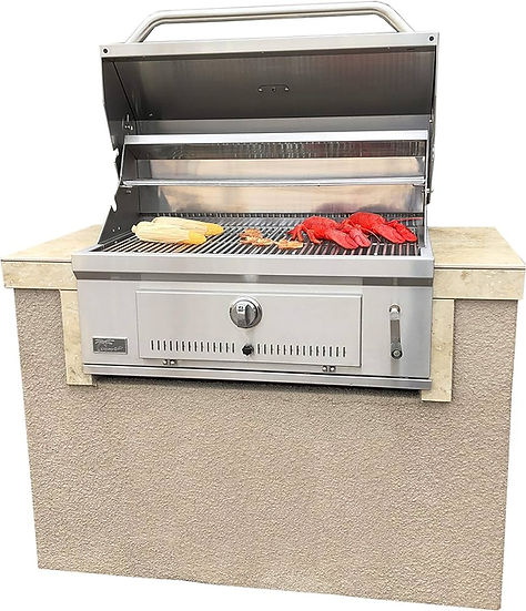 St. Martin 4' Charcoal BBQ Island