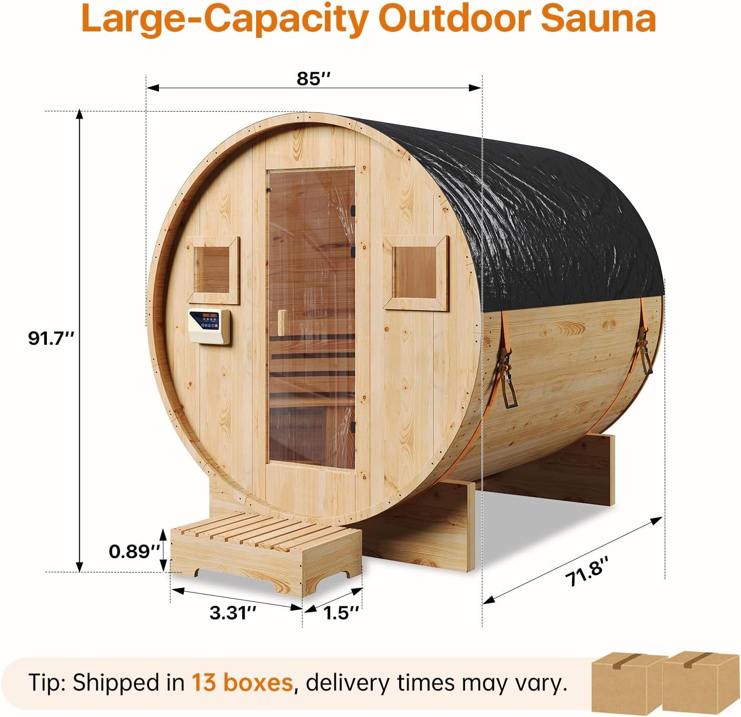 Outdoor Traditional Barrel Sauna