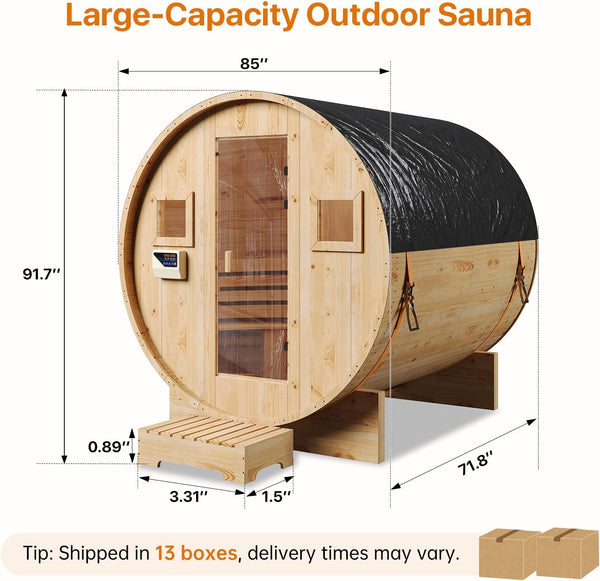 Outdoor Traditional Barrel Sauna